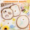 9 Pcs Large Embroidery Hoop Frame Decorative Imitated Wood Display Frame(Mixed Shape)